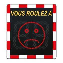 Radar pédagogique Viasis Lite EP/230V - affichage LED haute visibilité et alimentation par éclairage public