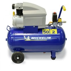 Compresseur d'atelier MICHELIN MB50 - 50 L - 2 CV - 230 V - Tête lubrifiée - Usage polyvalent
