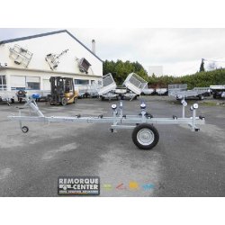 Chariot de mise à l'eau et manutention - remorque cassante - 1 essieu - PTAC : 1300Kg - Sun Way - Référence SW1000MA21