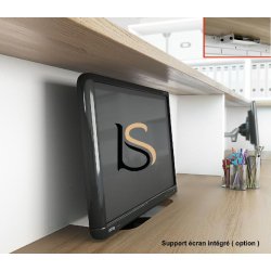 Comptoir d'accueil lumineux 2 personnes Delta Plus - Mobel Linea - Blanc, 284, Non
