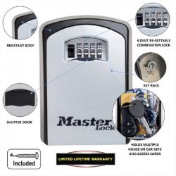 Minicoffre MASTER LOCK Select Access - Fixation murale - H.14.6 x L.10.5 x P.5.1 cm - Aluminium robuste et étanche