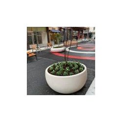 Jardinière en béton Russes - Russes J-71 et J-130 - Blanc / Gris / Ocre - Finition petra 1