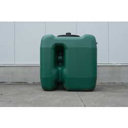 Cuve à eau de pluie rectangulaire aérienne - jumelable - 1000 litres - en PE durable et résistante aux UV