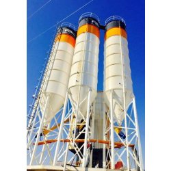 Silo de stockage de ciment ergonomique - Capacité 30 à 120 T - Fabo - Conception robuste et durable