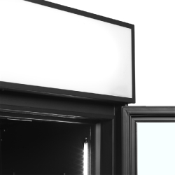 Vitrine réfrigérée noire FSC1200H BLACK - 2 portes  TEFCOLD