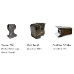 Broyeur forestier TFXL et TFXL-UX – Pour pelles de 5 à 7.5 tonnes, avec outils fixes réversibles et marteaux flottants