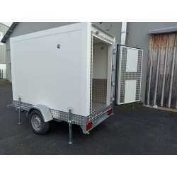 Remorque frigorifique surgelée simple essieu 1300kg - Arno 19 - Dimensions intérieures 2m30 x 1m20 x 1m67
