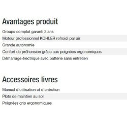 Groupe électrogène Diesel 4000 E XL Export - Kohler - Puissance max 3,40 kW - 230 V - 50 Hz