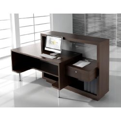 Bureau d'accueil original modèle Foro - MDD - Blanc, Blanc