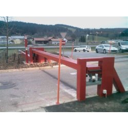Barrière anti-voiture bélier Frontier Pitts Terra ATBB 80 - traitée anti-rouille, version automatique ou manuelle, pour sites à haut risque d'intrusion