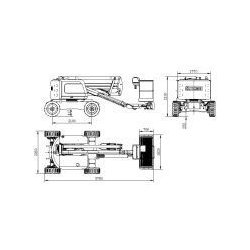 GTBZ14JE Nacelle articulée - XCMG - Charge max. 230kg - Châssis hydraulique avec pneus tout-terrain en option