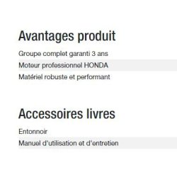 Perform 6500 TB groupe électrogène - Kohler - Gamme Perform - Puissance max 6,5 kW - 50 Hz - 230 V