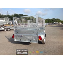 Remorque freinée Lider Robust PTAC 750/500 kg - 200 x 134 cm - 1 essieu - Référence 41390