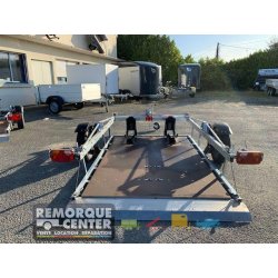 Remorque abaissable porte-moto Yo Remorques - Deux motos - CCL8 - 250 x 160 cm - PTAC 400-500 kg