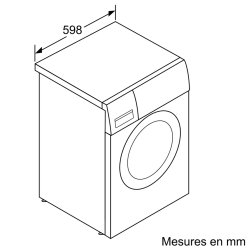 Lave-linge professionnel Wm14b211ff iQ100 - BSH Électroménager - 1400 trs/min avec varioSpeed et classe énergétique A+++