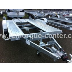 Porte voiture LIDER avec grandes rampes - 2 essieux - PTAC 2000 kg - 394 x 190 cm - Référence 39740