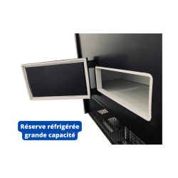 Vitrine réfrigérée traditionnelle VALOA - EINF 937, 937 mm x 1040 mm, -1°C à +5°C, LED, plexi coulissant