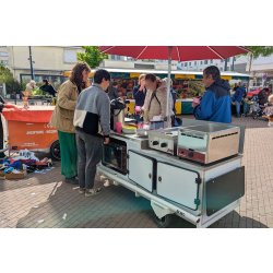 Cuisine mobile polyvalente et durable pour des ateliers de cuisine pédagogiques ou des prestations de cuisine de rue