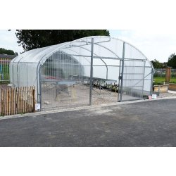 Serre tunnel professionnelle à pied droit 6 m - Longueur 10 m - Val de Loire
