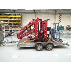 Plateau porte-engin abaissable TOHACO à suspensions pneumatiques - 370x150 cm - PTAC 2700 Kg - 2 essieux freinés - Référence MA227/3715