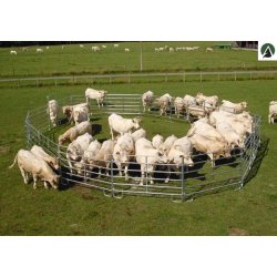 Bc240 - Barrière de contention 2m40 pour bovins et chevaux - Tubes ovales galvanisés à chaud