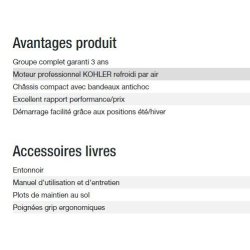 Perform 4500 TB UK - Groupe électrogène Kohler - Gamme Perform - Puissance max 4 kW - 230 V
