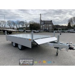Remorque Benne Hydraulique SARIS - 306 x 170 cm - PTAC : 2700 kg - 2 Essieux - Freinée - Référence K1 306 170 2700 2