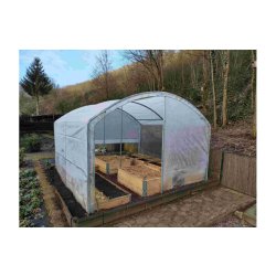 Serre à tomates avec une ventilation optimale et permanente idéale pour la protection des cultures contre les intempéries - 3 à 12 m de long