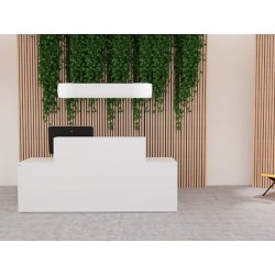 Banque d'accueil professionnel NEW PANO - design modulable avec accessoires personnalisables