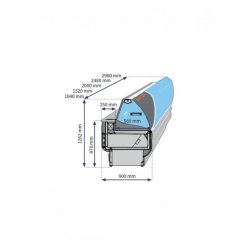 Vitrine multi services - Froid semi-ventilé - ROMA 250-LS-SG