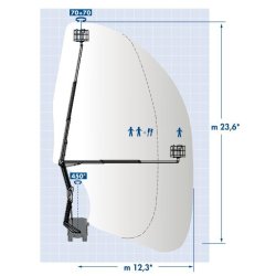 Camion nacelle B240PX - GSR - Hauteur de travail 23.6 m, déport 12.3 m, charge utile 250 kg