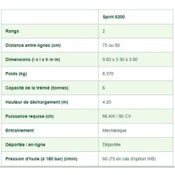 Arracheuse de pomme de terre spirit 6200 - avr bvba - puissance 66 kw - capacité de la trémie 6 tonnes