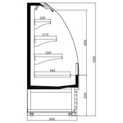 Vitrine réfrigérée 1.5 7080.0015 l1500 COMBISTEEL