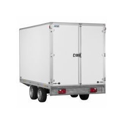 PM1720 - Remorque fourgon en bois Saris - 2000 kg - Double essieu - Freinée - 330x170 cm