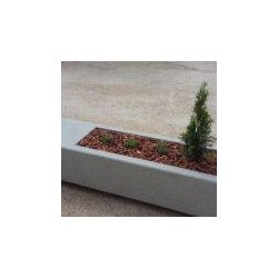 Jardinière Gandhi en béton blanc et gris avec ciment de tampon vert -35% CO2 - Marbre ou carrière concassée - Livraison sur devis