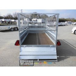 Remorque polyvalente Lider Robust 2m50 - 1 essieu freiné - PTAC : 1300 kg - 253 x 134 x H50 cm - Référence 34392