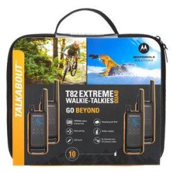 Motorola TLKR T82 Extreme Quad - Pack de 4 talkies-walkies sans licence, étanches, 10 km de portée, autonomie 16h
