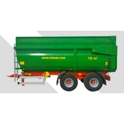 R 120 TAHK Benne agricole à tandem monocoque - Romsan - capacité de 12 000 kg