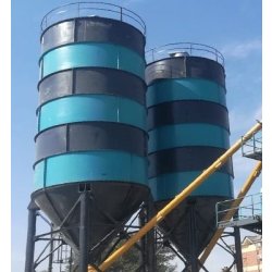 Silo à ciment boulonné - CS-200 - Constmach - 200 tonnes avec plate-forme de maintenance entre les pieds