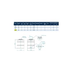 Réservoir PE type CB 500L bleu - stockage alimentaire, chimique et eau de pluie