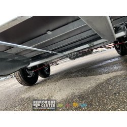 Remorque Lider ROBUST 300 x 150 x 50 cm - 2 essieux freinée - PTAC 2500 Kg - Référence 38398