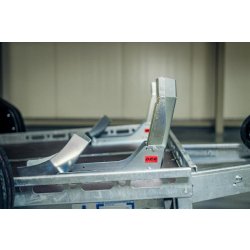 Remorque porte-moto abaissable pneumatique autonome TOHACO MO116/2815 - 1600 Kg - 1 essieu freiné - Suspension pneumatique - ASCU