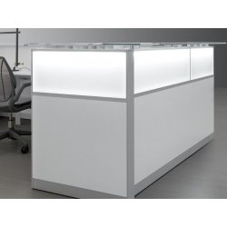 Banque d'accueil d'angle rétro-éclairée LED - DV702 - Conception modulaire avec finitions modernes