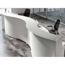 Banque d'accueil modulaire GLASS - Design moderne avec modules personnalisables et finitions variées