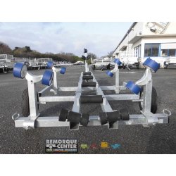 Chariot de mise à l'eau et manutention - remorque cassante - 1 essieu - PTAC : 900Kg - Référence SW700Ma12 - Sun Way
