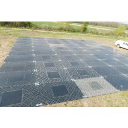 Plaque de roulage lourde, pour créer des aires de manoeuvre aux gros engins de tp (semi-remorques, grues automotrices, pelles hydrauliques sur pneus) - roadmat