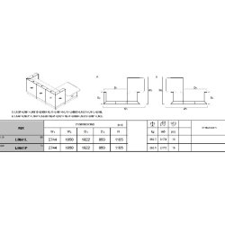 Banque d'accueil lumineuse en angle Linea avec accès bas - MDD - Droite, Sans