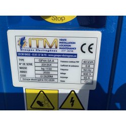 Groupe électrogène d'occasion - IVECO - 40 KVA