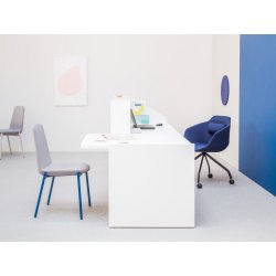 Banque d'accueil moderne et élégante WAVE - Design ondulé et configurations personnalisées