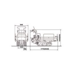 Mini-dumper BP 35 (CC 350) - IMER - 350 kg - Moteur Subaru EX 13 - Benne à ridelles basculantes